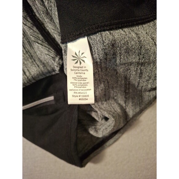 Athleta Running Zip Pullover Womens Size Small Gray Black Training Track - Picture 5 of 8